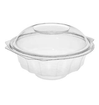 Salatbeger SH 500 ml | 150 x 87  mm beger med hengslet lokk i rPET (300 stk)