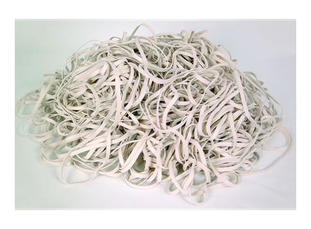Strikk Siam 120/5 mm | 500 gr. Hvit Gummistrikk 