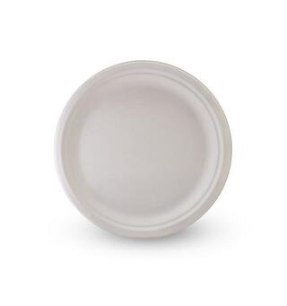 Tallerken bagasse fiber 22cm hvit (50 Engangsservice