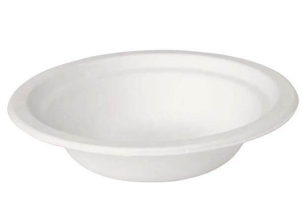 Tallerken dyp 18cm bagasse hvit (1000) Engangstallerken | u/PFAS 