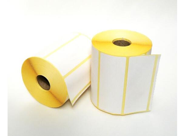 Termoetikett Zebra 102 x 38 mm Z-Select 2000D, 12 ruller/eske 