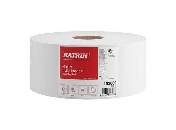 Toalettpapir Katrin Basic Gigant 1-lag 435 meter, resirkulert 