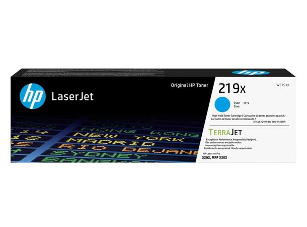 Toner HP 219X 2.5K cyan Høykapasitet 