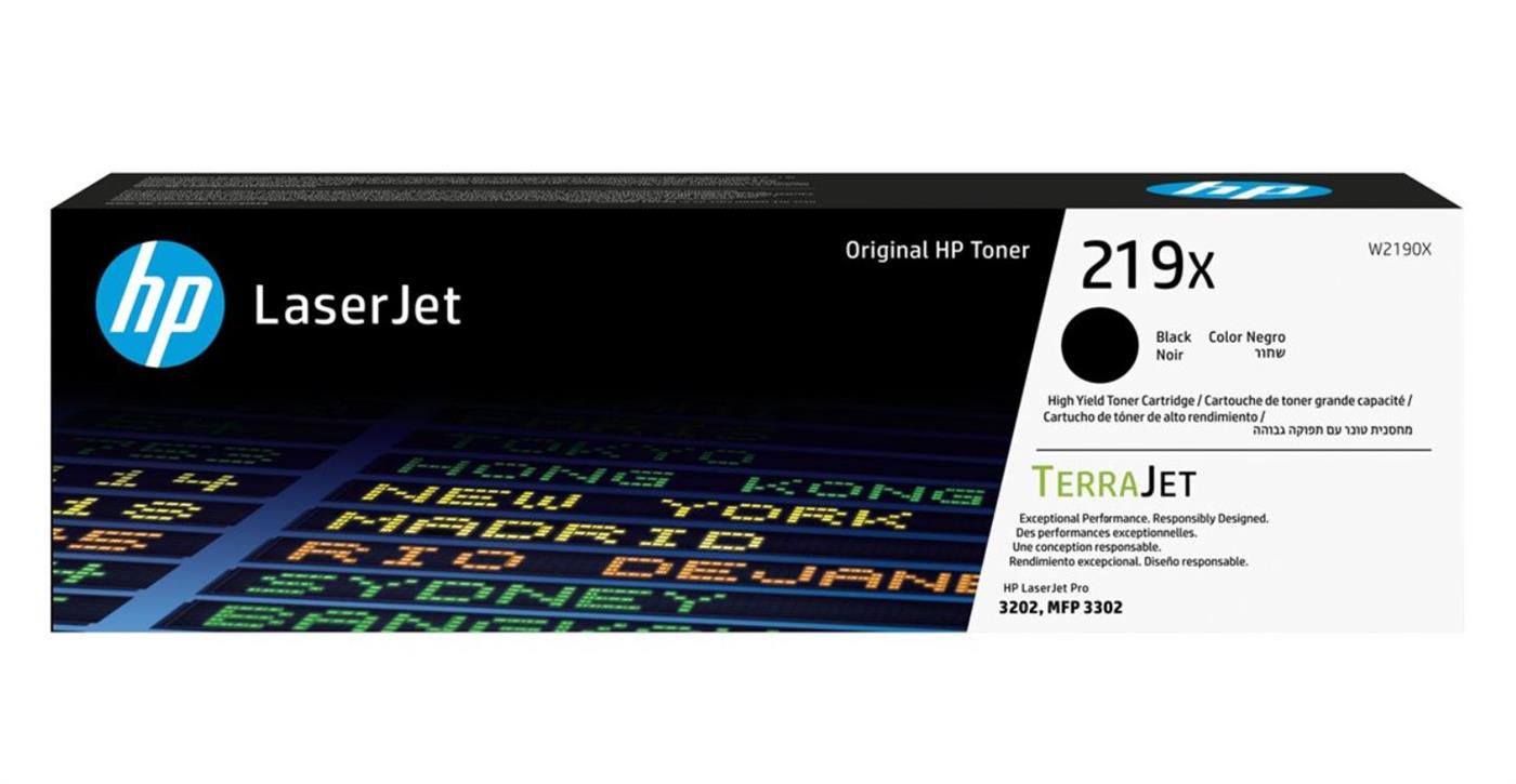 9445037 HP W2190X Toner HP 219X 3.2K sort H&#248;ykapasitet