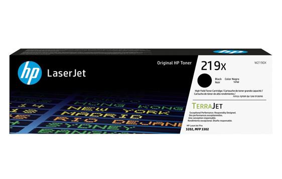 9445037 HP W2190X Toner HP 219X 3.2K sort H&#248;ykapasitet