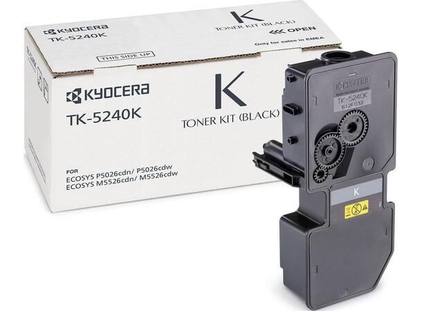 Toner KYOCERA TK-5240K 4K sort Kapasitet opp til 4000 sider 