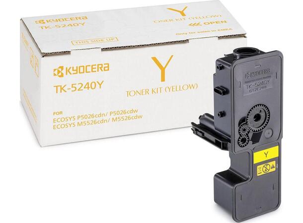 Toner KYOCERA TK-5240Y 3K gul Kapasitet opp til 3000 sider 