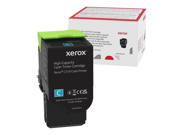Toner Xerox C310 Høykapasitet Cyan C310/DNI |C310/DNIM |C310V_D |5500 sider 