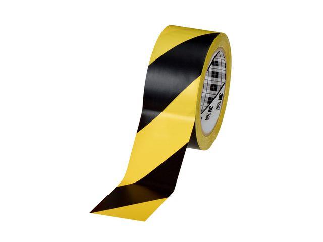 219018 3M 7100015263 Varseltape 3M 766 gul/sort Advarseltape