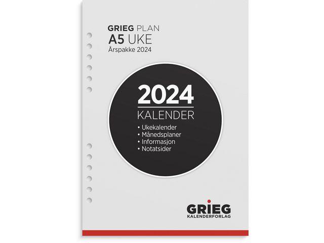 271297 Grieg kalender 98535024 &#197;rspakke GRIEG A5 2024 uke 