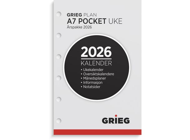 Årspakke GRIEG A7 2026 uke 