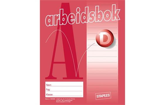 354026  354026 Arbeidsbok 17x21 80g 24bl 11,5mm linjert 