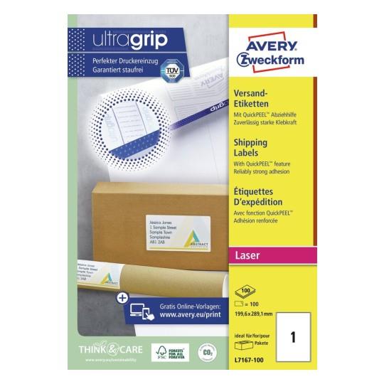 9437939 Avery L7167-100 Avery laser 199.6x289.1 L7167 (100) QuickPEEL™ |  Ultragrip