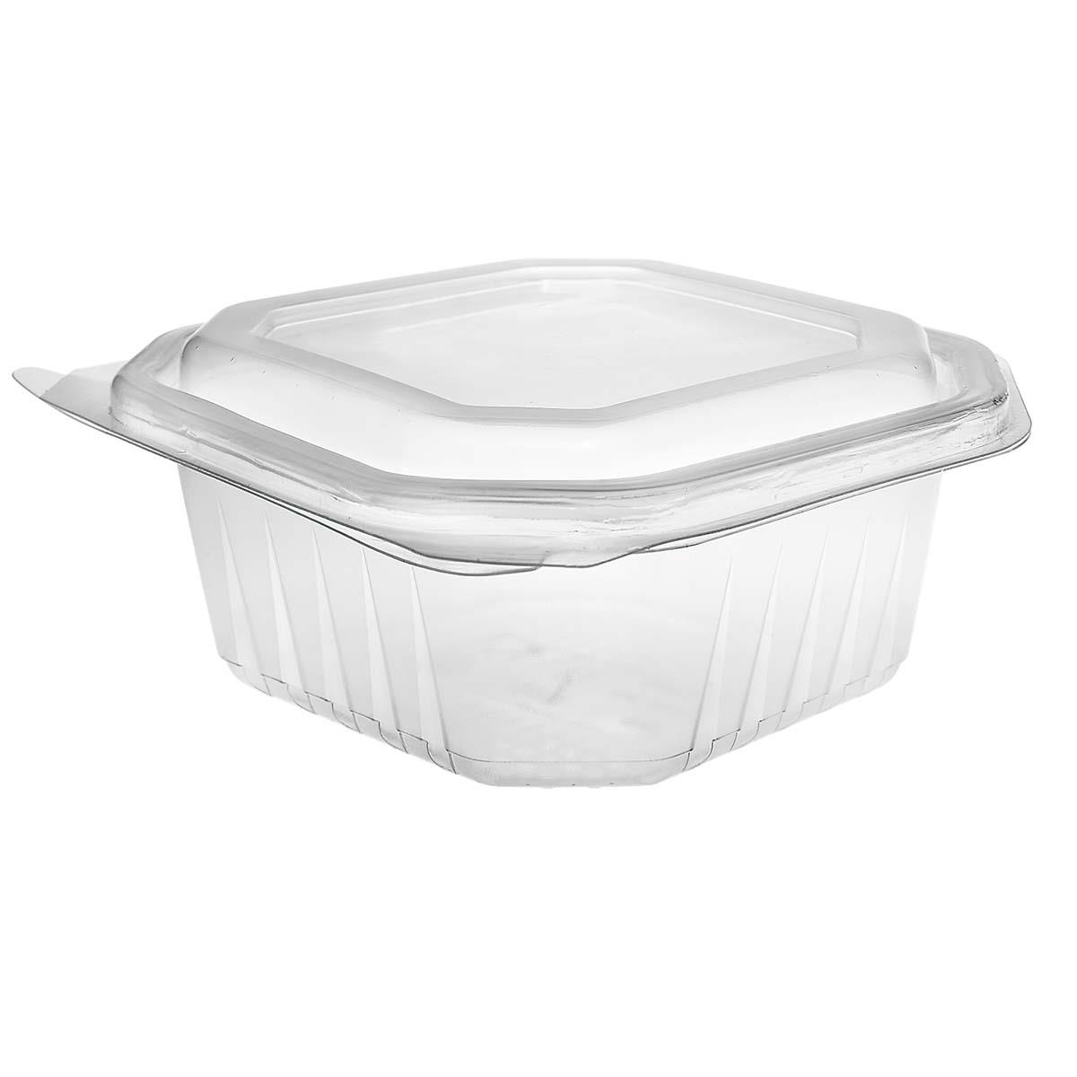 9433806 Paccor 108840 Beger Octobox med hengslet lokk 750ml 160 x 160 x 65 mm, klar PP (300 stk)