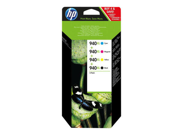 Blekk HP C2N93AE#301 serie 940XL CMYK combo pack med alle farger 
