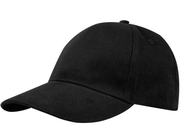 Caps "Trona" 6-panel svart 50% resirkulert bomull/ bomull 