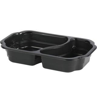 Duni Duniform 2 rom 250x159x43mm Svart Take-away-plastbrett 1,1 L (246 stk)