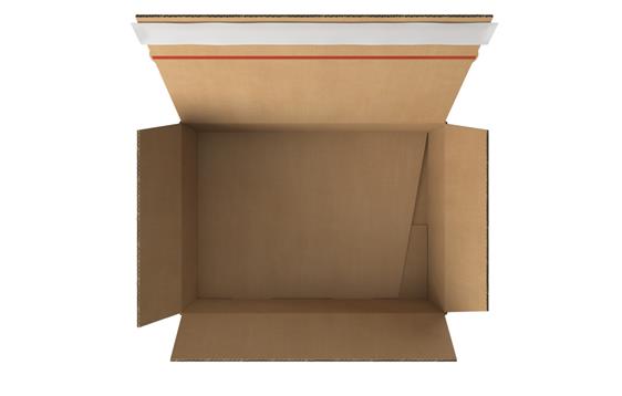 9444452  2880005 E-handelseske med selvklebende tape 280 x 190 x 85 mm | brun bølgepapp B/B