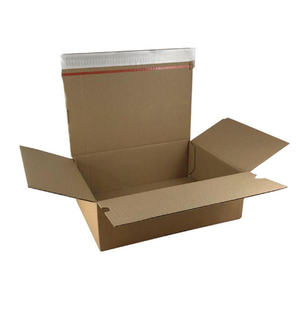 9443404   E-handelseske med selvklebende tape 330 x 247 x 152 mm | brun b&#248;lgepapp