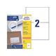 187510 3655 Etikett AVERY Ultragrip 210x148mm (200) etiketter for laser, kopi og inkjet