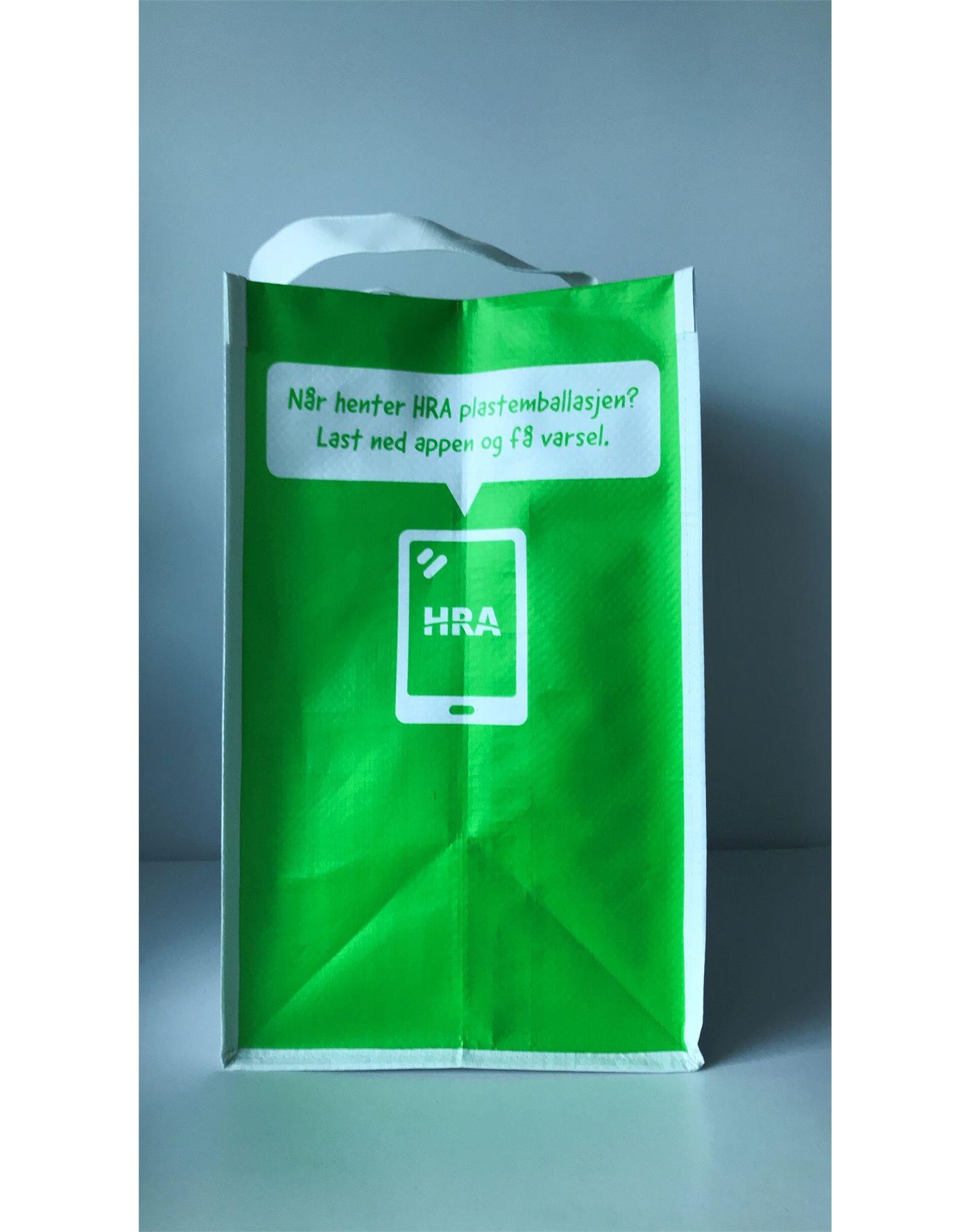 9443544  9438887 Handlenett i resirkulert PP-polypropylen sorteringsnett 40x35x21cm laminert