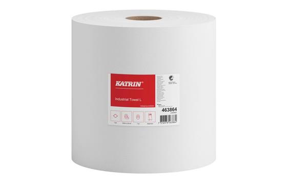 390723 Katrin 46386 Industrit&#248;rk KATRIN Basic L1200 1L 1230m Enkelt pussepapir av resirkulert fiber