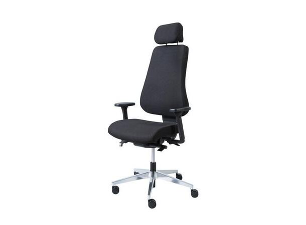 Kontorstol KENSON Bono sort Kontorstol med ergonomiske funksjoner 