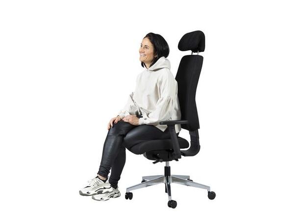 Kontorstol KENSON Bono sort Kontorstol med ergonomiske funksjoner 