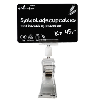 Kortholder- Cardkeep PriceTag plastklype Plastklype for bolle (10 stk pr pakke)