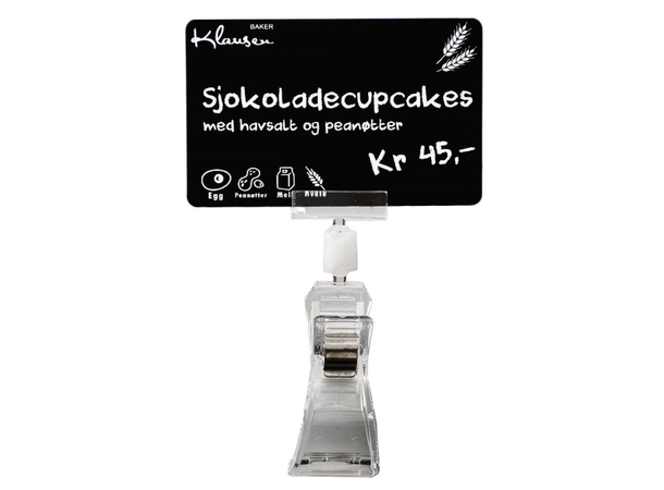 Kortholder- Cardkeep PriceTag plastklype Plastklype for bolle (10 stk pr pakke) 