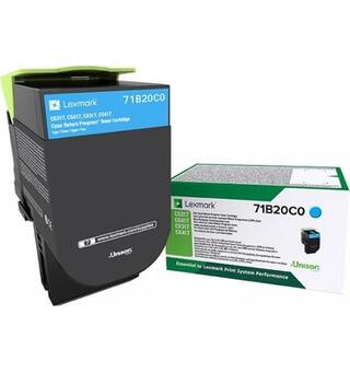 LEXMARK 3K Return Program Cyan Toner Blå toner til CS417dn, CX417de, CS517de