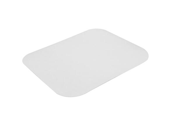 Lokk til aluminiumsform 121 x 95 mm Alubelagt / hvitt kartonglokk (1800 stk) 