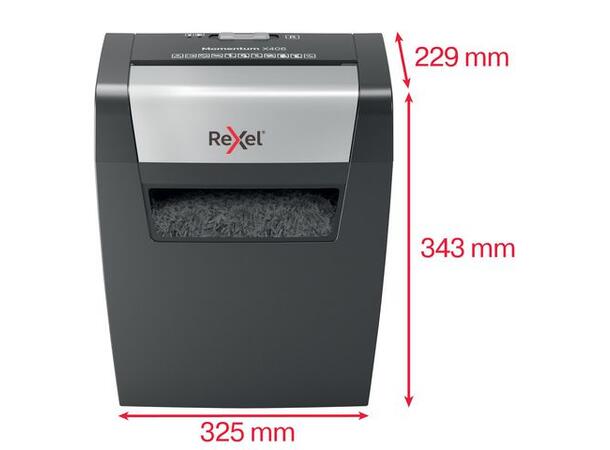 Makuleringsmaskin REXEL Momentum X406 P4 Makuleringsmaskin med krysskutting 