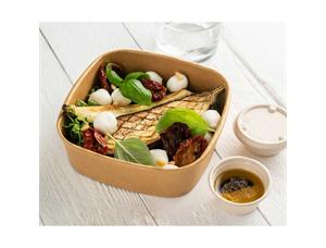 Mat -og salatboks i kraftkartong 350 ml | 130 x 43 mm | 300 stk. 