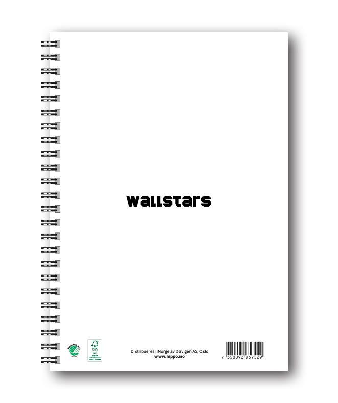 NOWALLF14   Notatbok, spiral, A5, BESTEVENN Blanke ark, Wallstars