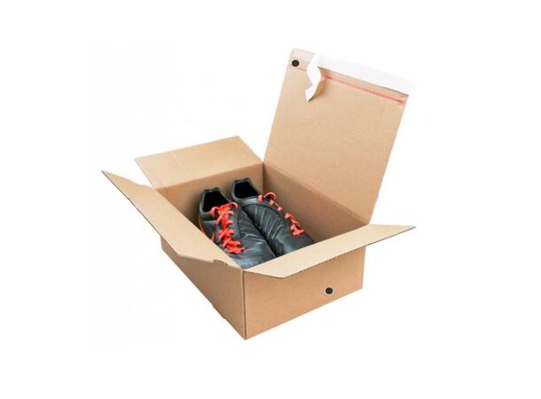 Packfix eske med automatbunn og tape 310 x 230 x 110 mm | brun b-flute 