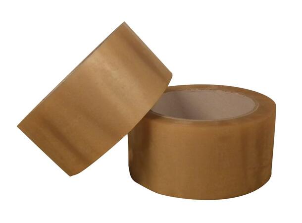 Pakketape PVC 50mm x 66m Klar, 33my Emballasjetape 