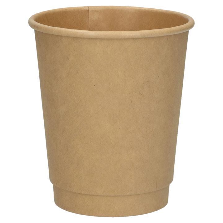 9442839  185312 Pappkopp Double Wall 36 cl (12oz) Brune pappkopper med dobbelvegg (400stk)