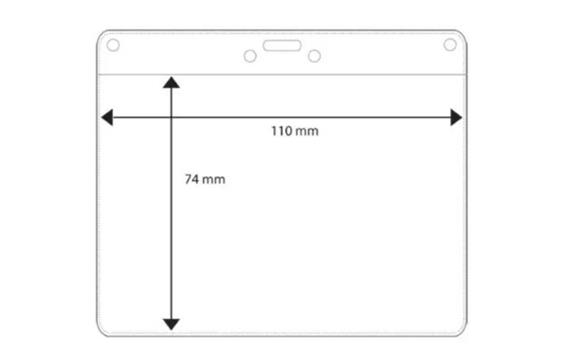 9437446  701968 Plastlomme - Cardkeep, Liggende Innvendig m&#229;l 110 x 74mm