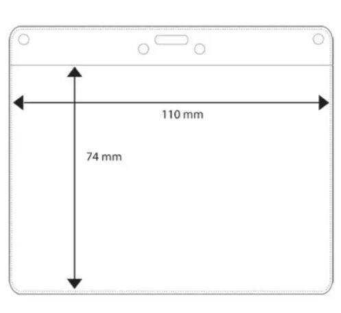 9437446  701968 Plastlomme - Cardkeep, Liggende Innvendig m&#229;l 110 x 74mm