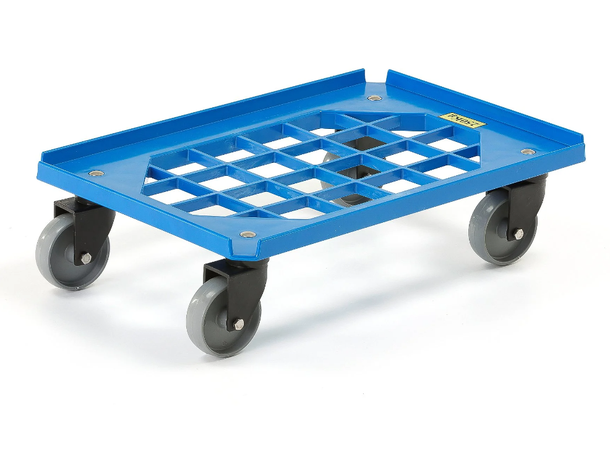 Plasttralle av ABS plast Kapasitet: 200 kg, 620x420 mm 