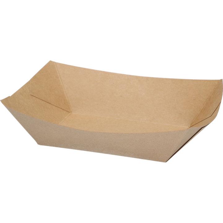 9442819  300698 Pommes Frites sk&#229;l 19,x14,x3,5 cm brun 500 stk pr kartong