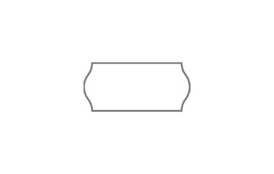 5030102  70-030-0-003 Prisetikett 26x12 mm hvit n&#248;ytral (1500) til 1 linjers prismaskin, permanent lim