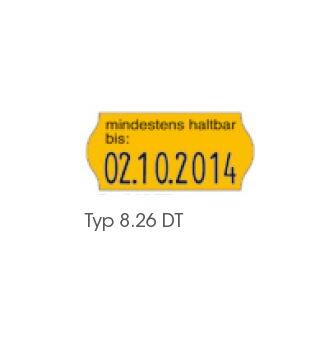 Prismaskin med 1 linje/8 tegn 26x12mm Contact Premium datotang | 8 siffer