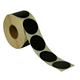 9437817 34718 Rund etikett, Ø50, sort, permanent lim 1000 stk pr rull