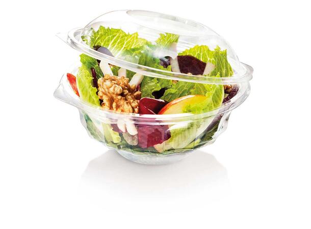Salatbeger SH 1000 ml | 190 x 93  mm beger med hengslet lokk i rPET (240 stk) 
