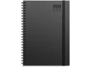 Sjefskalender GRIEG A5 spiral 2025 sort 