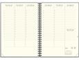 285216 Grieg kalender 98182925 Sjefskalender GRIEG A5 spiral 2025 sort 