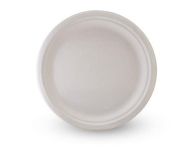 226554  30195251 Tallerken bagasse fiber 22cm hvit (50 Engangsservice