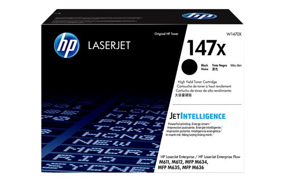 9434870 HP W1470X Toner HP 147X sort LaserJet | 25.200 kap Passer  HP LaserJet Enterprise M611dn/